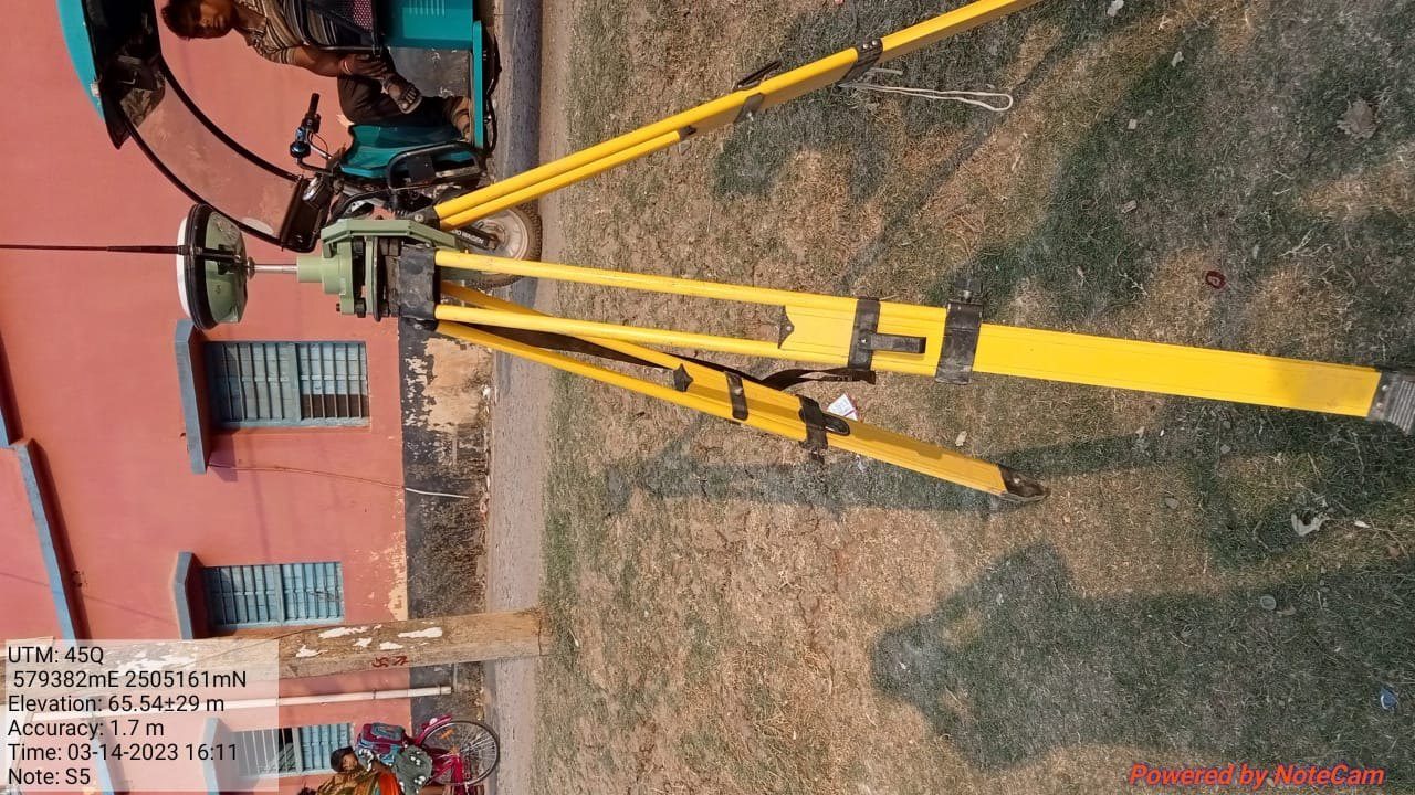DGPS base station on a tripod
